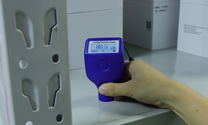 86220H Coating Thickness Gauge tests the coatings on shelves