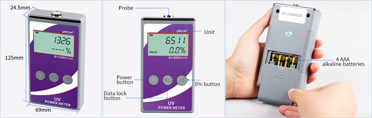 86123 UV lamp intensity meter appearance