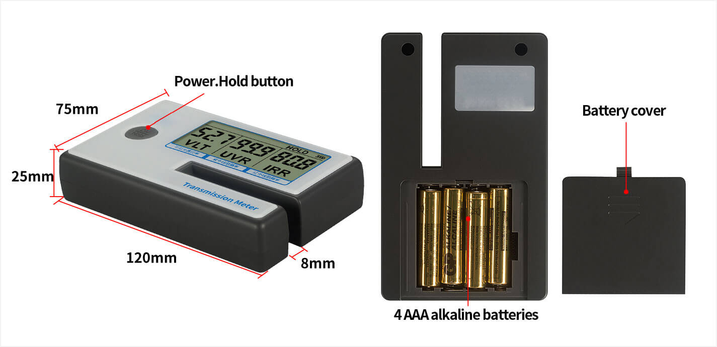 86162 solar film transmission meter appearance