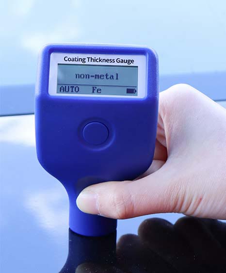 Car Paint Meter tests non-metal car body